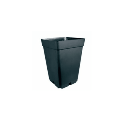 Maceta cuadrada negra 11L