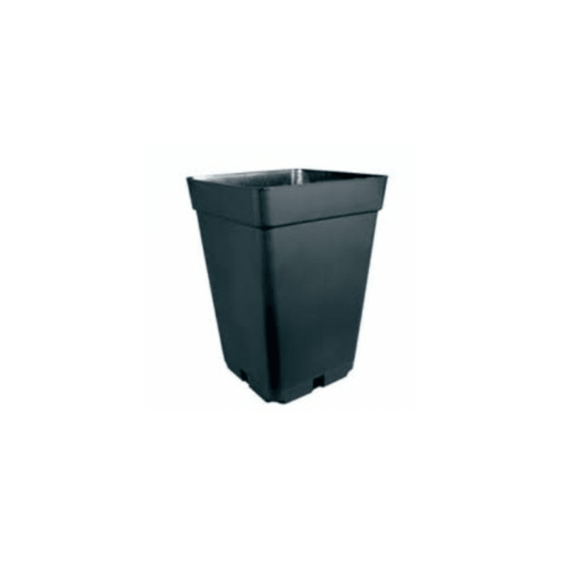 Maceta cuadrada negra 11L