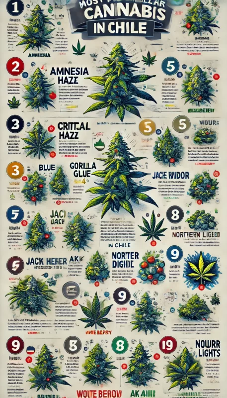 Top 10 variedades de cannabis más populares en Chile