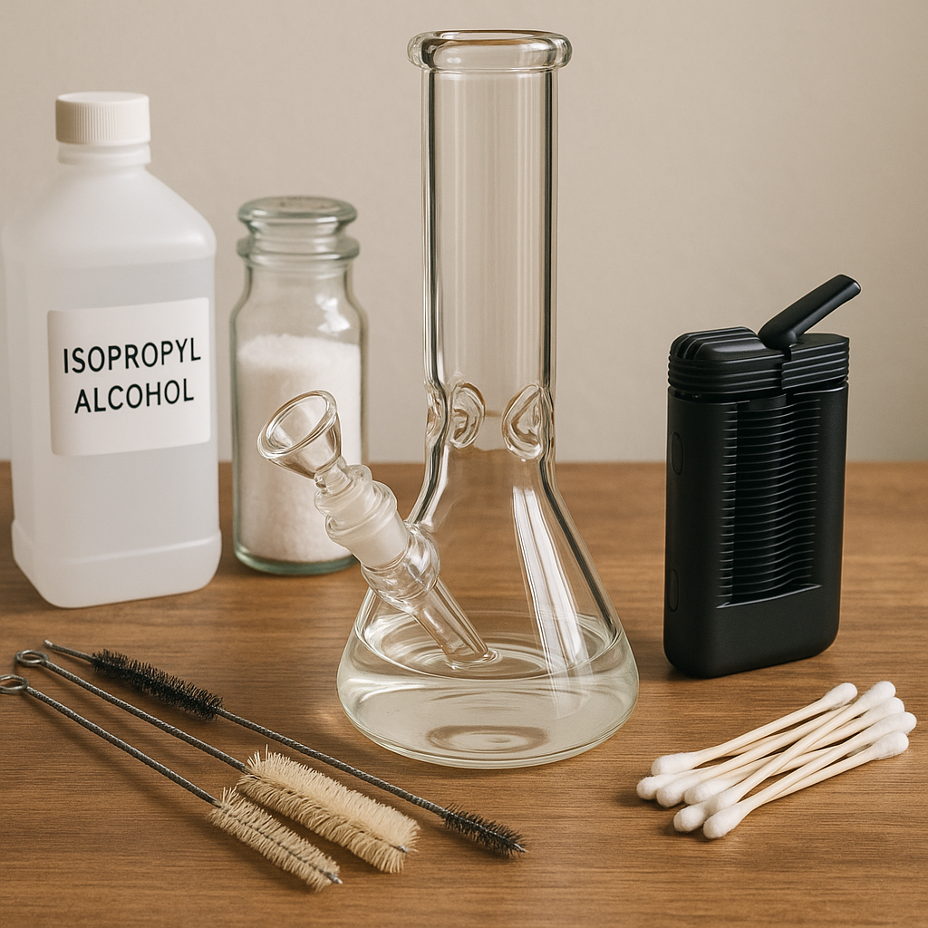 Cómo limpiar paso a paso tu vidrio y vaporizer para recuperar sabor, alargar la vida útil y evitar sabores a quemado. Materiales, técnicas seguras y frecuencia recomendada.