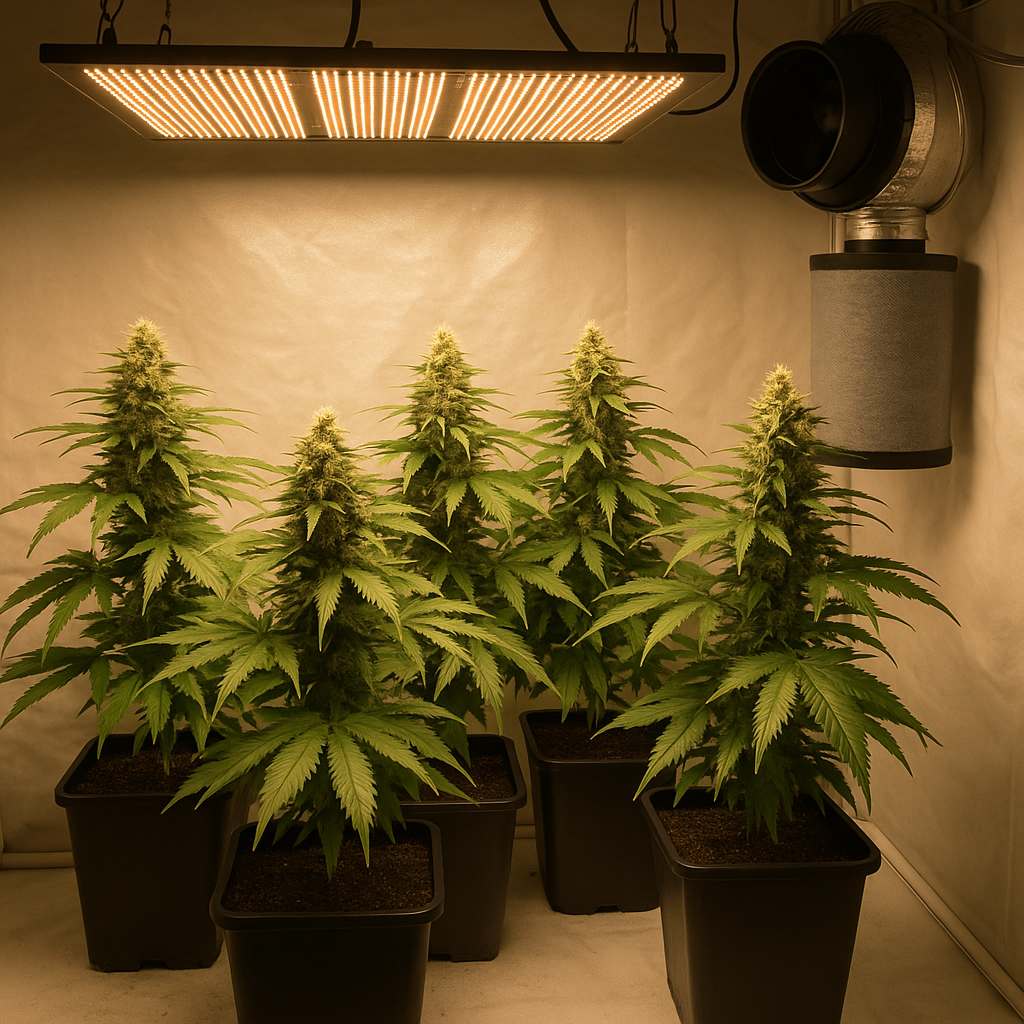 Ocho variedades recomendadas para cultivo indoor en Chile, con datos de floración, rendimiento, sabor y dificultad. Ideal para quienes buscan autoflorecientes y feminizadas efectivas.