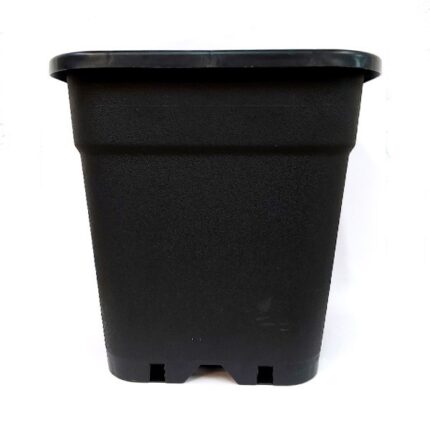 MACETA CUADRADA NEGRA 18LT